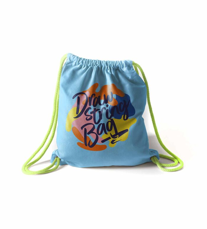 Draw String Bag Blue